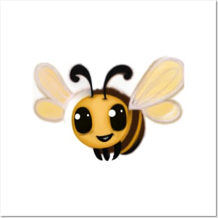 Cute Bee Drawing Posters and Art